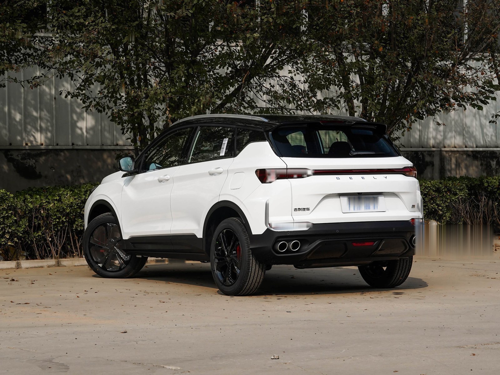 Coolray rear three-quarter view